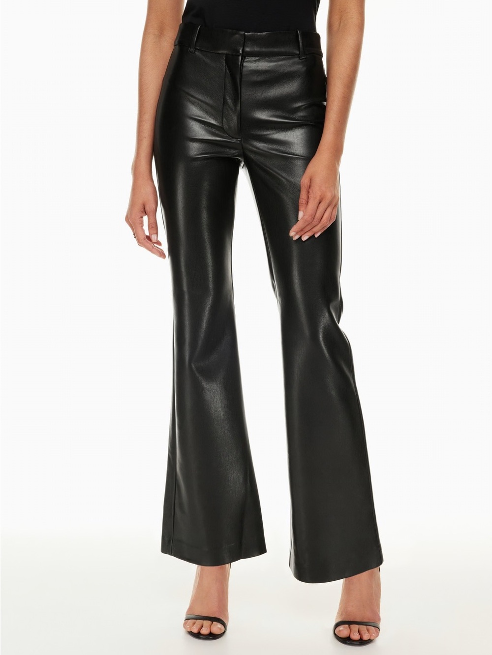 Aritzia Faux Leather Flare Pants